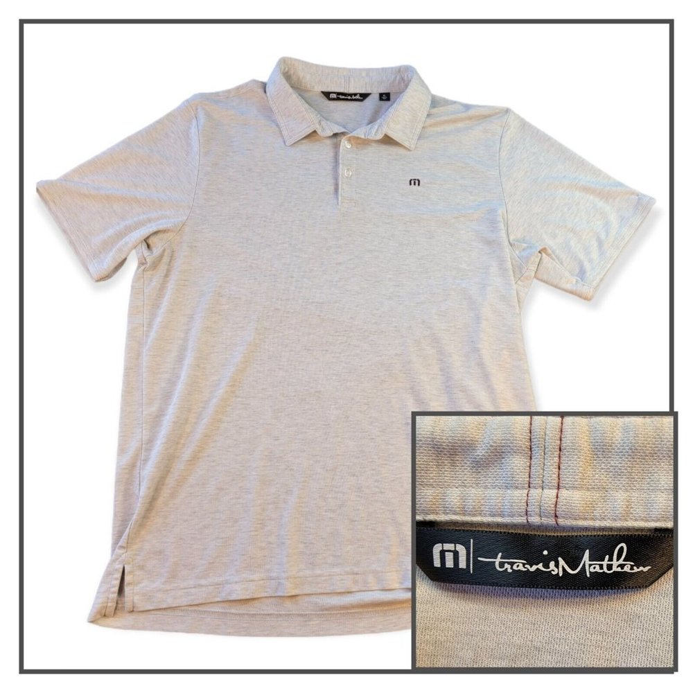Travis Matthew Men’s Golf Polo Shirt XL Pima Cotton Polyester Gray Short Sleeve